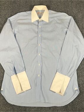 Turnbull & Asser Men's Long Sleeve French Cuff Button Up Cotton Shirt Sz 16/41